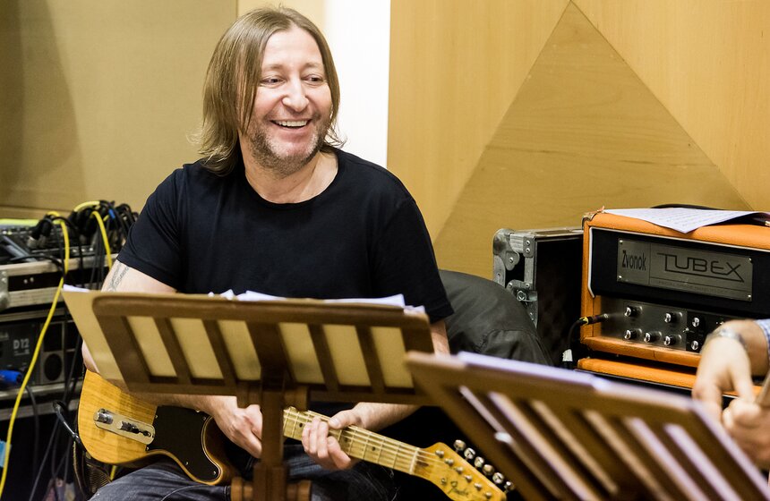 Репетиция Би-2 с симфоническим оркестром 9 фото