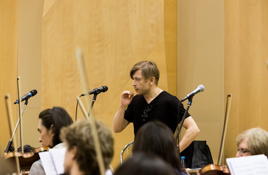 Репетиция Би-2 с симфоническим оркестром 36 фото