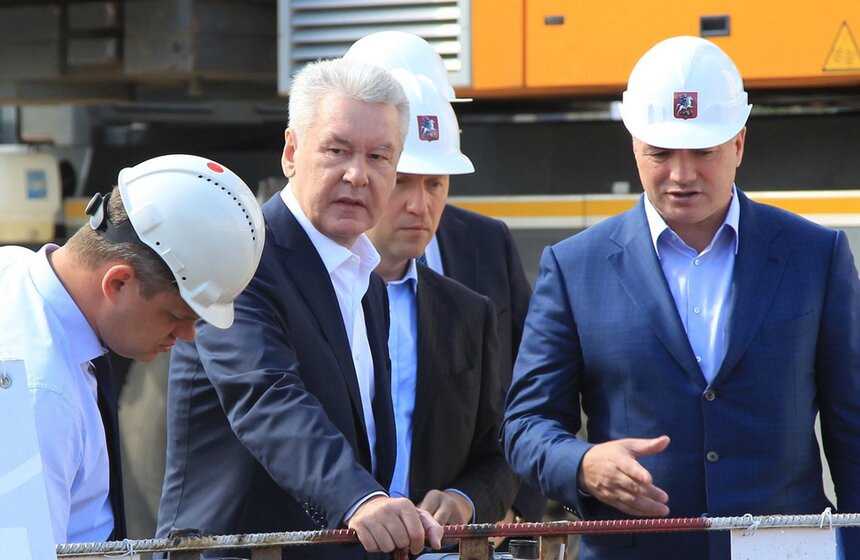 Сергей Собянин посетил строящуюся станцию метро "Селигерская" 13 фото