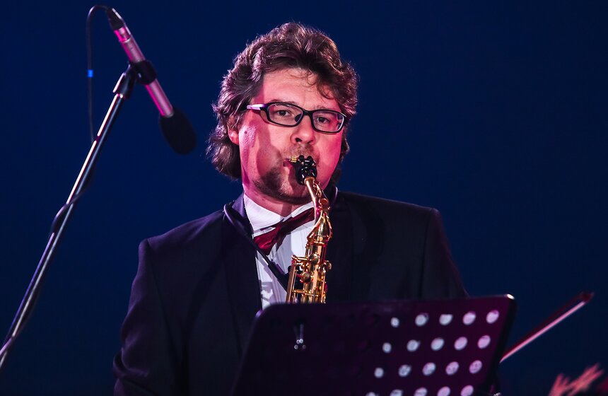 Оркестр Большого театра выступил на крыше "Москвы 24" 9 фото