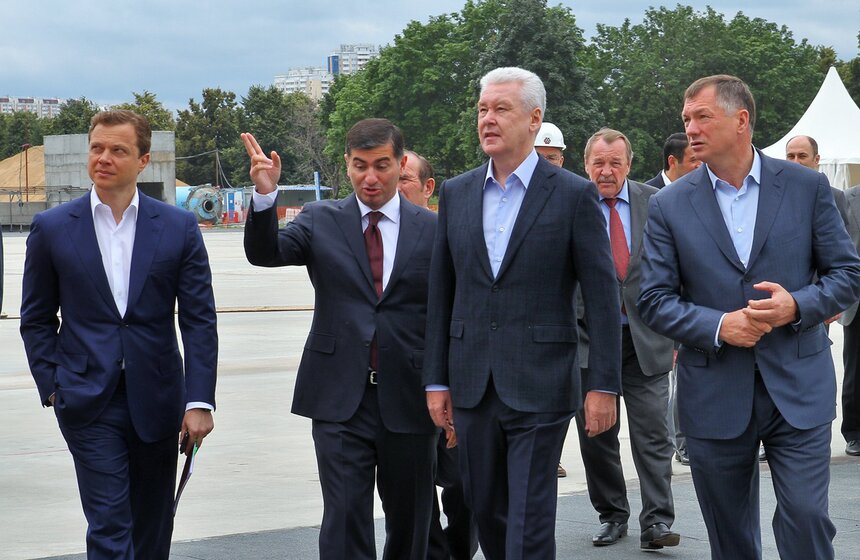 Собянин осмотрел ход строительства парка "Остров мечты" 12 фото