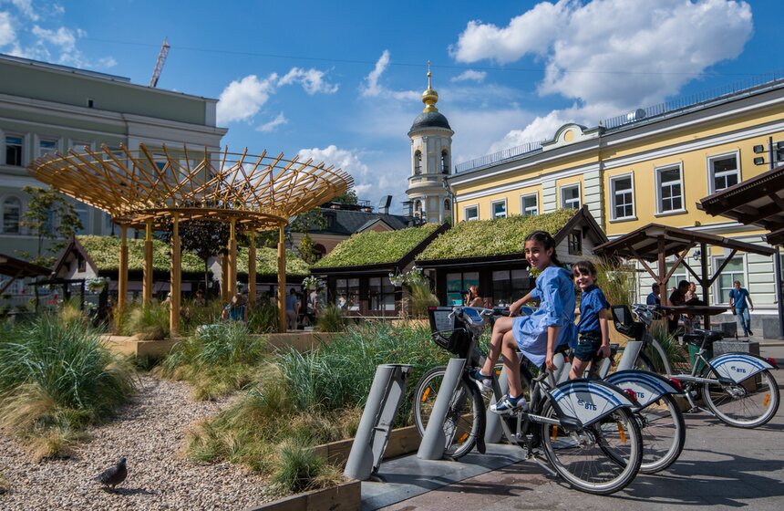 Розы расцвели на ступенях Российской государственной библиотеки 21 фото