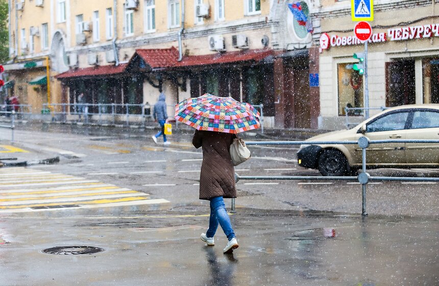 Летний снег прошел в Москве 4 фото