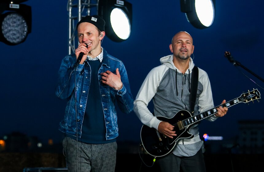 Концерт Brainstorm на крыше студии телеканала "Москва 24". Фото 24 фото