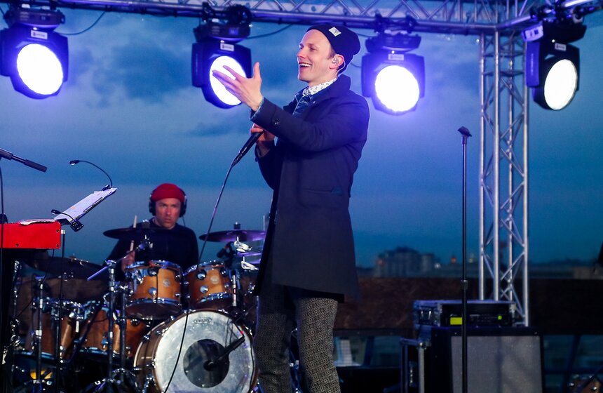 Концерт Brainstorm на крыше студии телеканала "Москва 24". Фото 5 фото