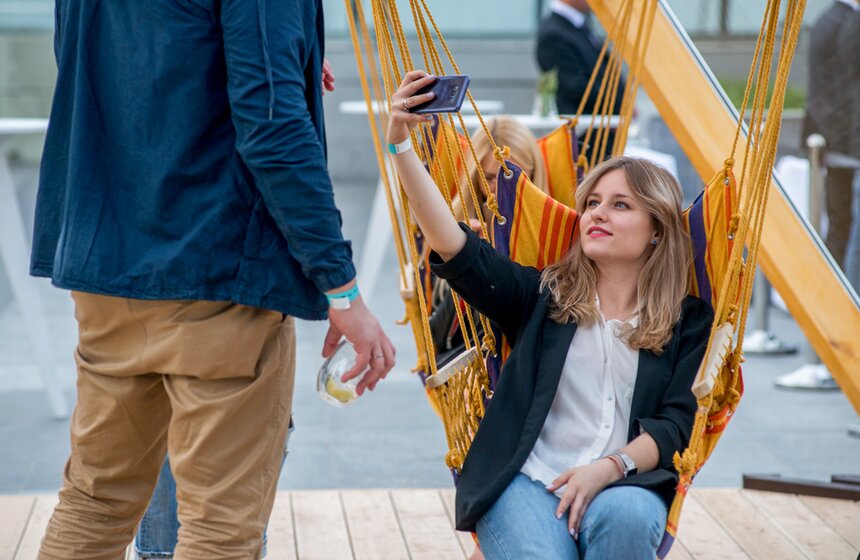 Как прошло открытие новой городской площадки "Москвы-Сити" 16 фото