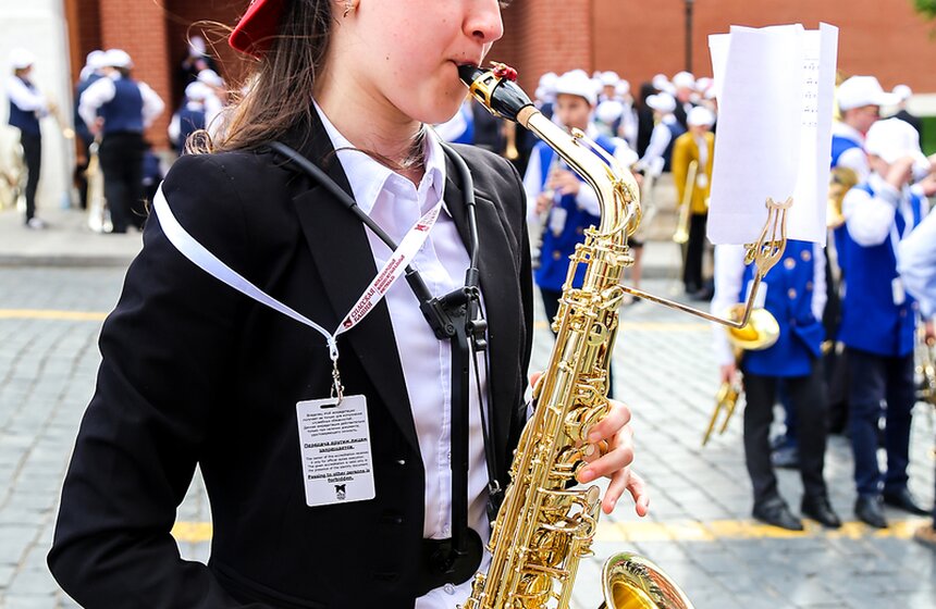 Детский духовой сводный музыкальный оркестр выступил в Москве 5 фото