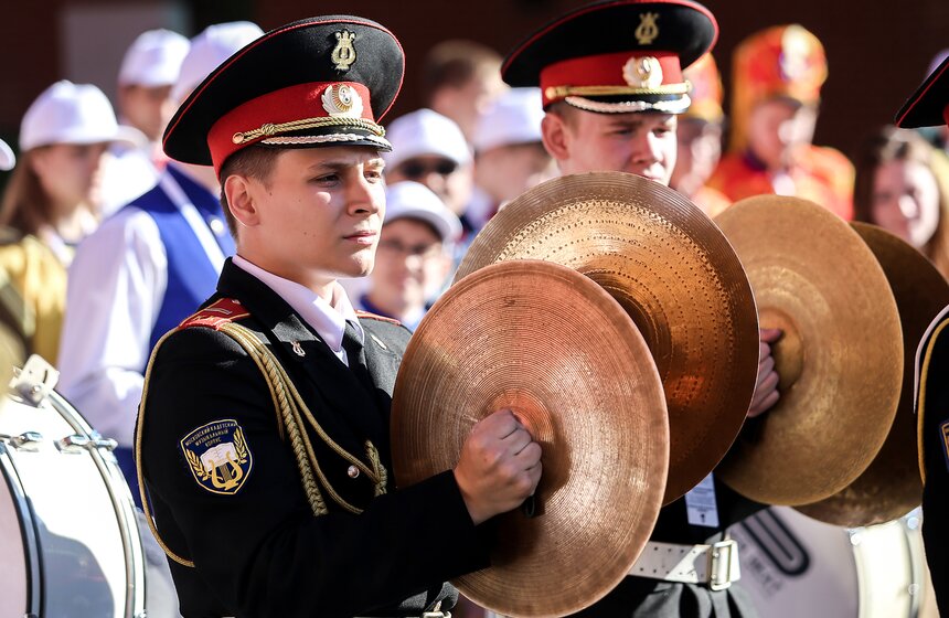 Детский духовой сводный музыкальный оркестр выступил в Москве 23 фото