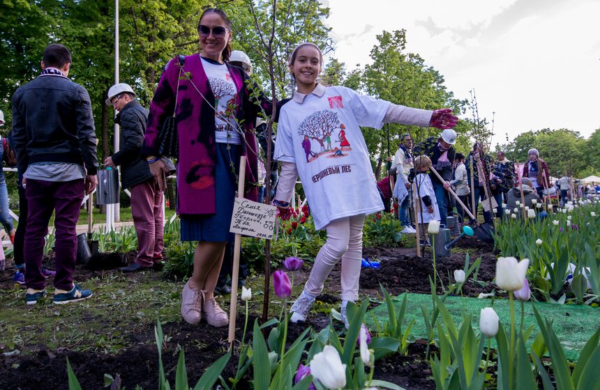 Посадка вишневого сада в рамках фестиваля искусств. Фото 37 фото