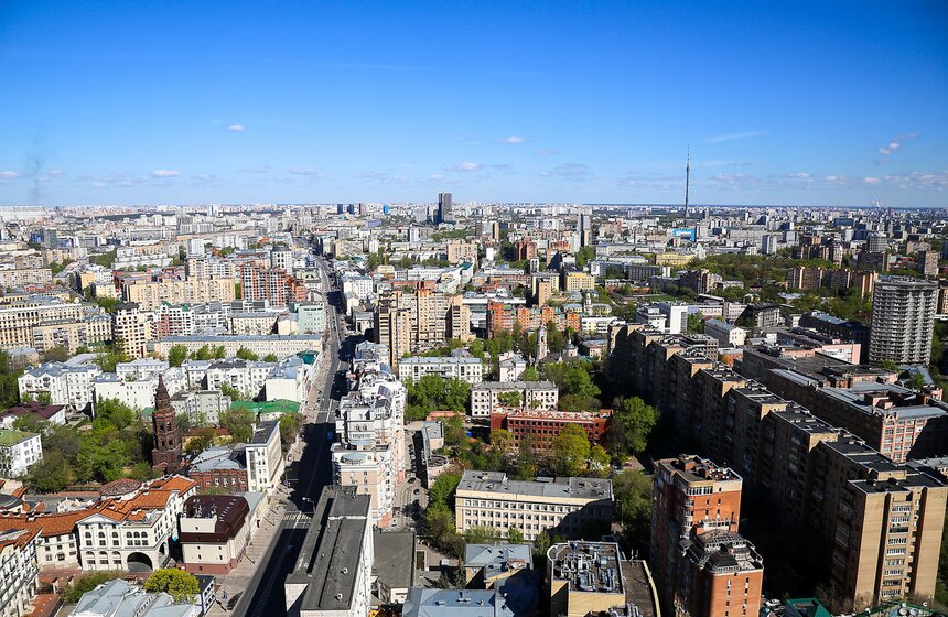 Виды Москвы с высоты облаков 8 фото