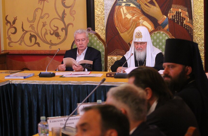 Собянин встретился с патриархом Кириллом 14 фото