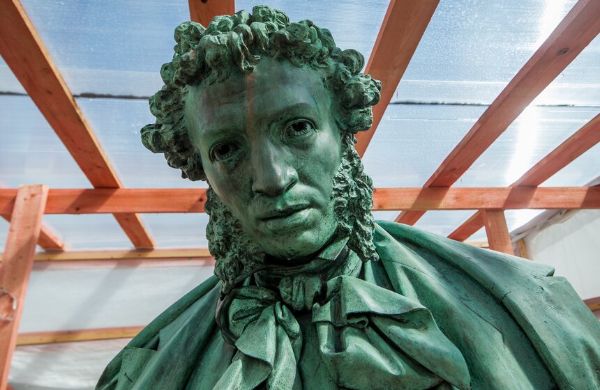 Реставрация памятника Пушкину 13 фото