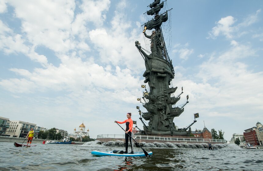 В столице впервые прошла "SUP регата Москвы" 9 фото