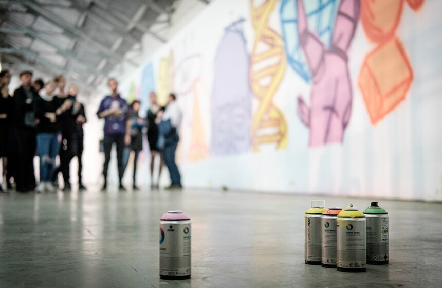 Мастер граффити Миша Most преставил проект "Эволюция 2.1" на "Винзаводе" 8 фото