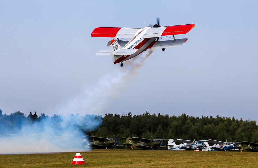 Ан-2 упал во время демонстрационного полета в Балашихе 5 фото
