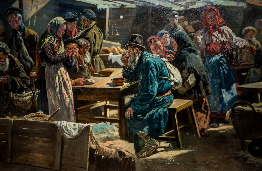 Фрагмент картины Владимира Маковского "Трапеза"