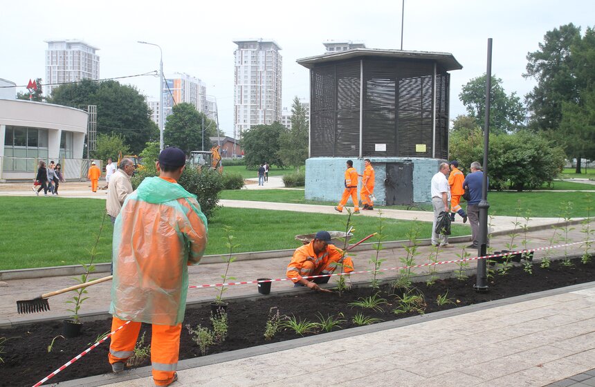 Собянин осмотрел ход работ в парке "Сад будущего" в Ростокине 16 фото