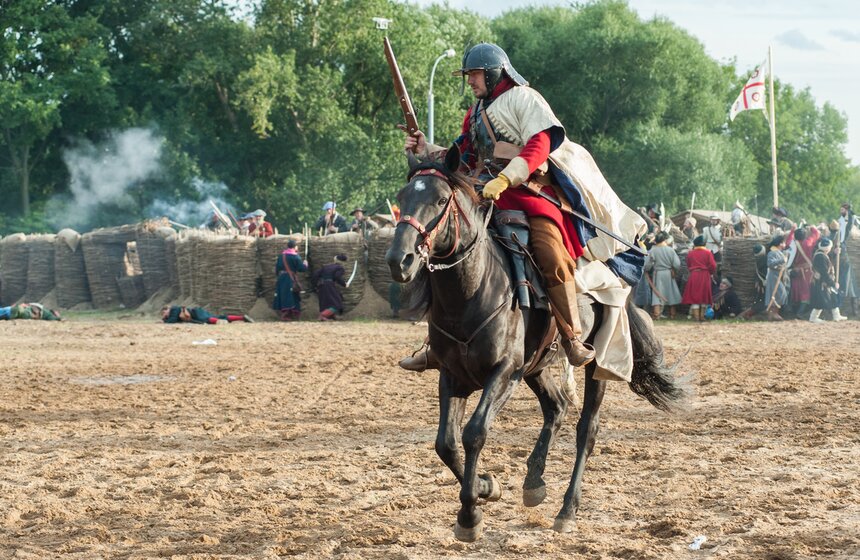 "Пограничная битва" XVII века в Коломенском. Фото 30 фото