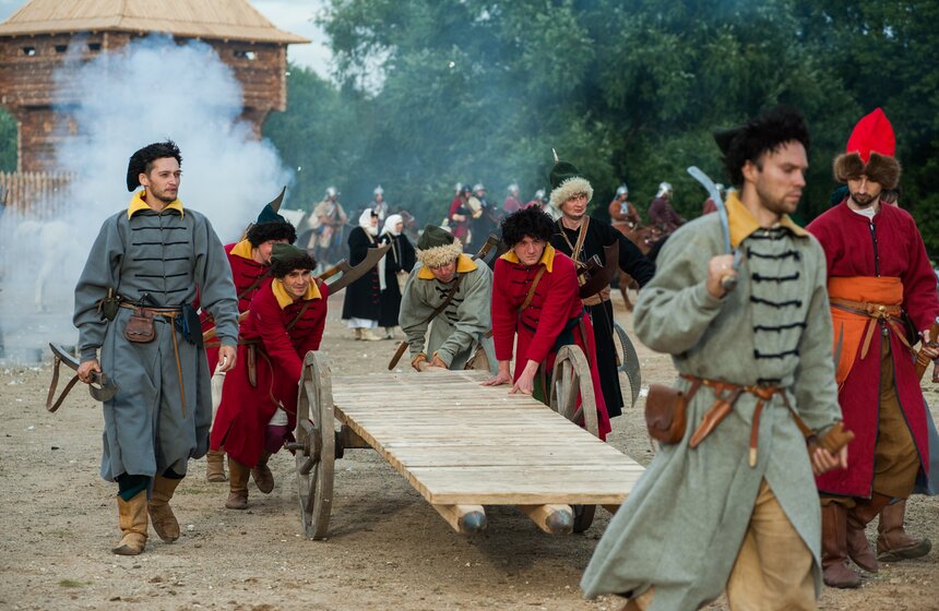 "Пограничная битва" XVII века в Коломенском. Фото 28 фото