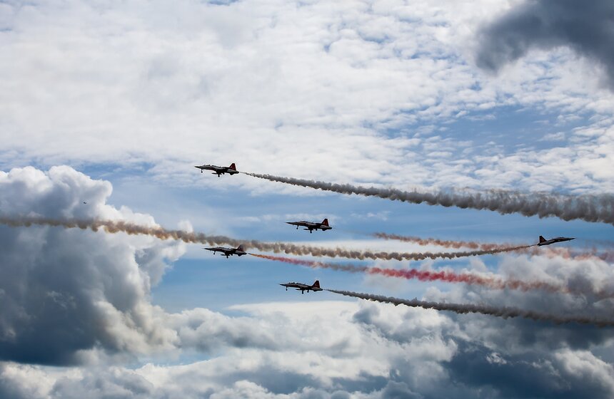 На авиабазе Кубинка прошли полеты пилотажных групп 19 фото