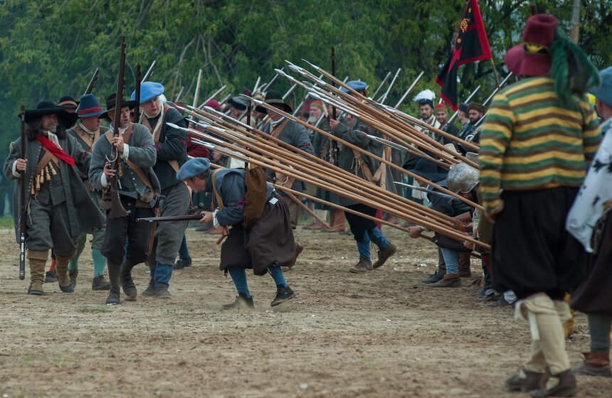 "Пограничная битва" XVII века в Коломенском. Фото 19 фото