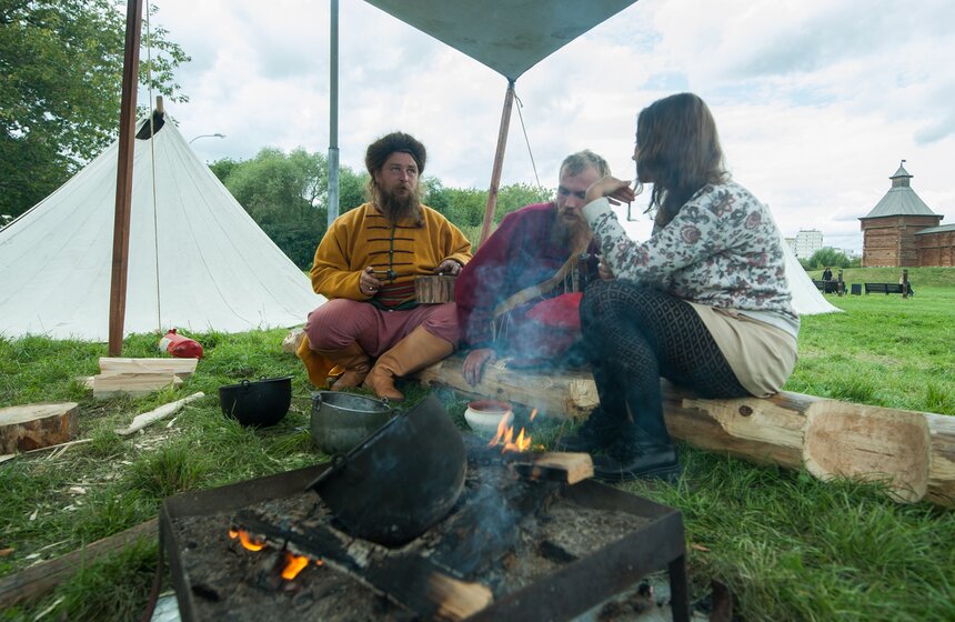 "Пограничная битва" XVII века в Коломенском. Фото 2 фото