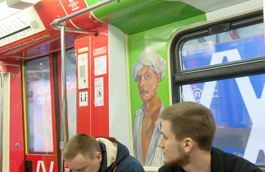 Запуск поезда с русской живописью в столичном метро 25 фото