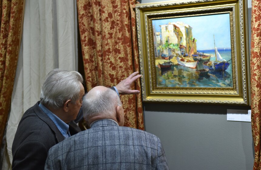 Выставка "Коровин и ученики" в библиотеке имени Боголюбова 8 фото