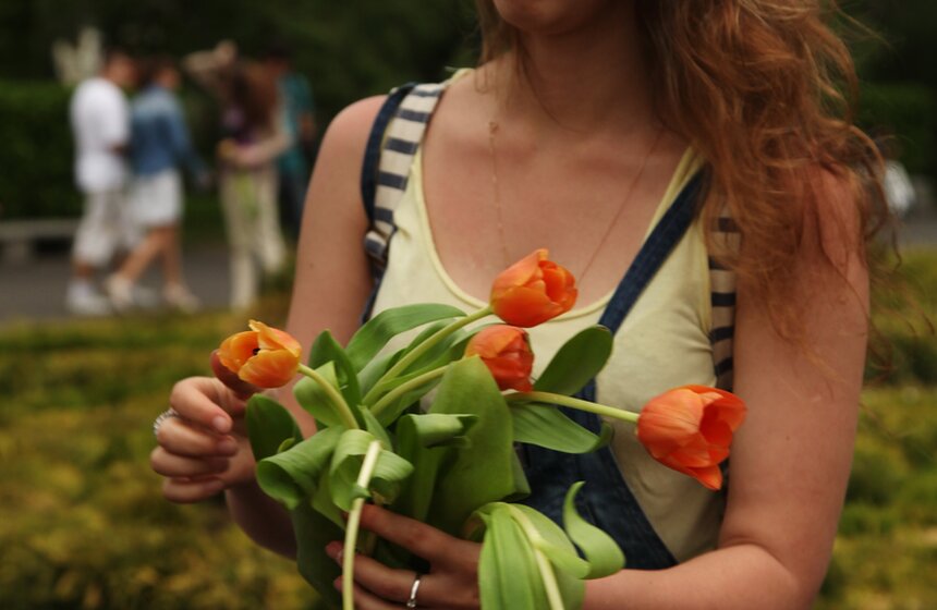 Цветочная инсталляция в парке Горького 11 фото