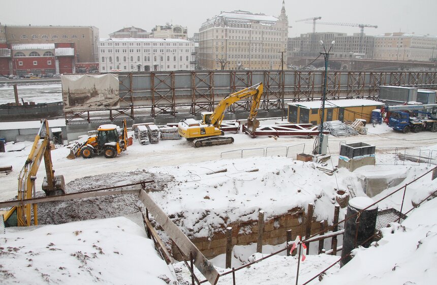 Сергей Собянин осмотрел ход строительства парка "Зарядье" 5 фото