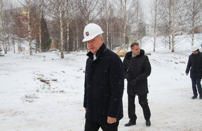 Сергей Собянин осмотрел ход строительства парка "Зарядье" 14 фото