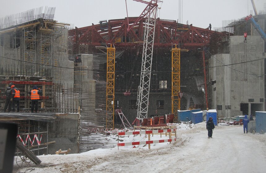 Сергей Собянин осмотрел ход строительства парка "Зарядье" 11 фото
