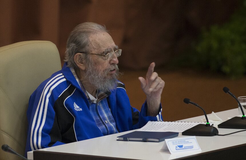 Фидель Кастро на закрытии 7-го съезда Коммунистической партии Кубы. 2016 год. Фото: E]Cubadebate/Zuma/TASS