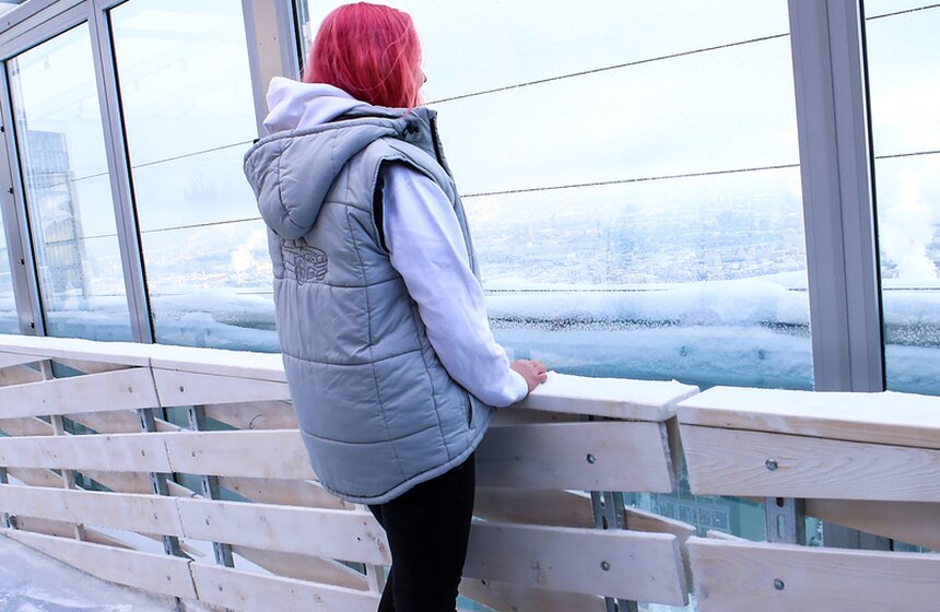 Каток на крыше 85-этажной башни в "Москва-Сити" 9 фото