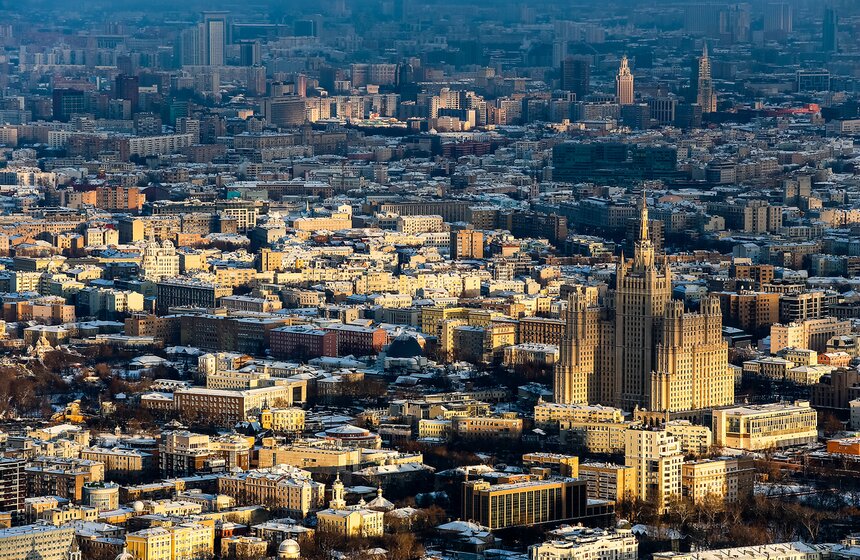 Москва с высоты облаков 36 фото