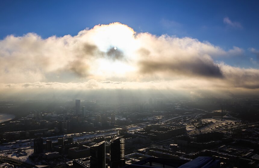 Москва с высоты облаков 24 фото