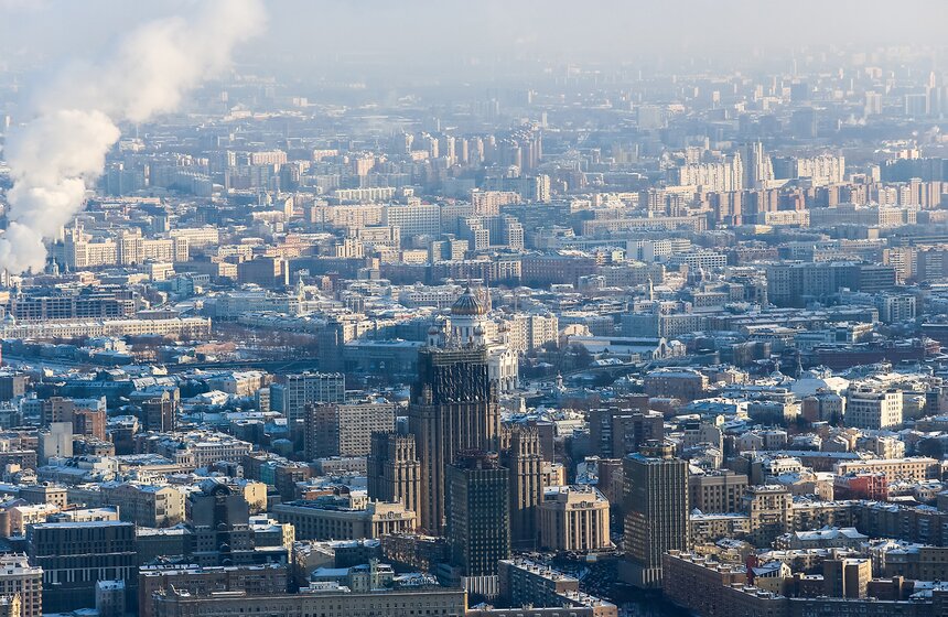 Москва с высоты облаков 17 фото