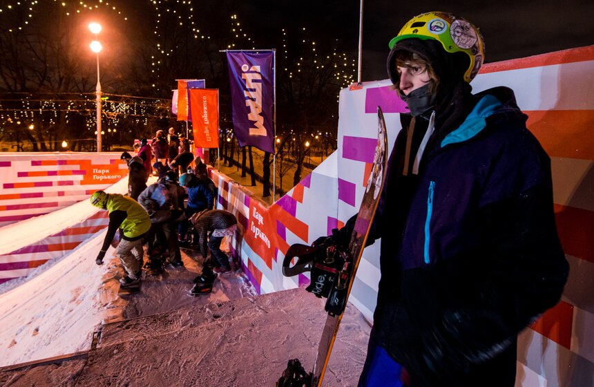 Сноубордический парк CITY SPOT в парке Горького 20 фото