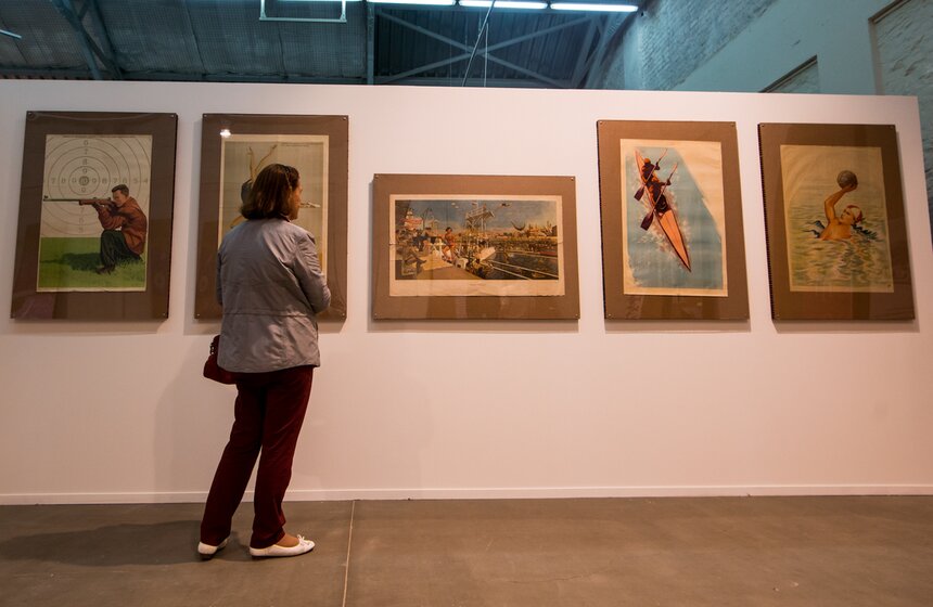 Выставка спортивных советских плакатов "Больше жизни" 8 фото