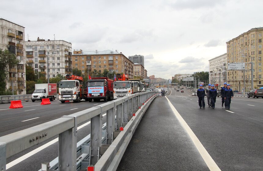 Сергей Собянин открыл движение по Волоколамскому путепроводу 7 фото