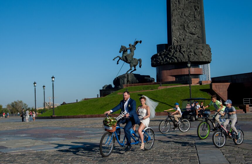 В парке Победы состоялась первая велосвадьба 24 фото