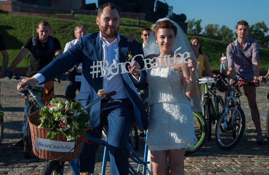 В парке Победы состоялась первая велосвадьба 23 фото