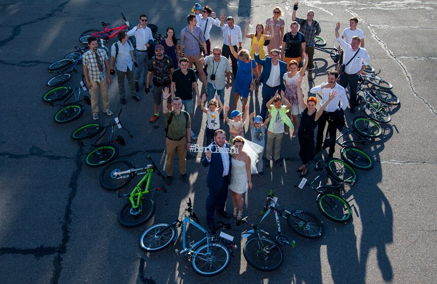 В парке Победы состоялась первая велосвадьба 26 фото