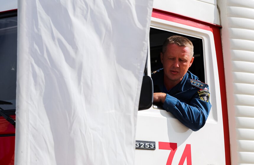 Соревнования пожарных прошли на Ходынском поле 15 фото