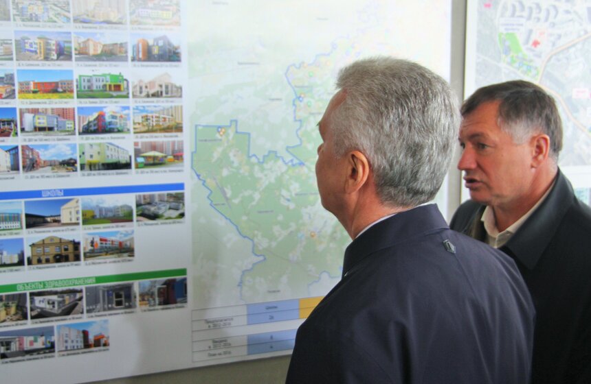 Сергей Собянин посетил стройку префектуры ТиНАО 11 фото