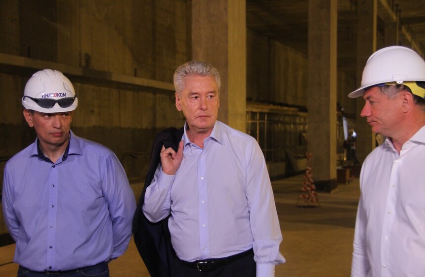 Собянин проверил ход работ на станции "Шелепиха" 26 фото