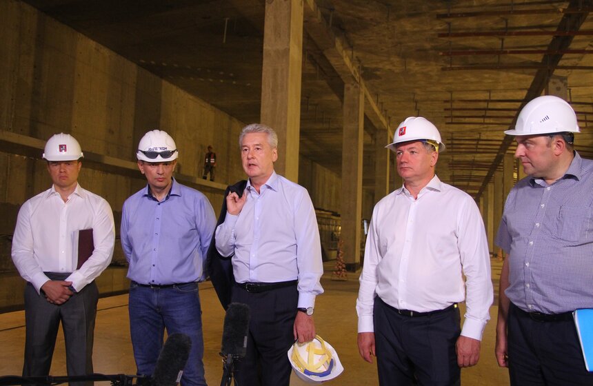 Собянин проверил ход работ на станции "Шелепиха" 24 фото