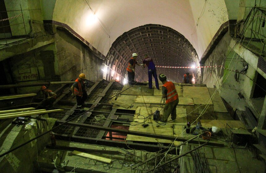 Как реконструируют станцию метро "Фрунзенская" 6 фото