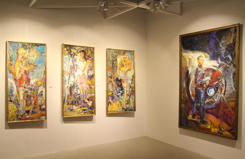 Выставка художников-ветеранов ВОВ в Новом Манеже 16 фото