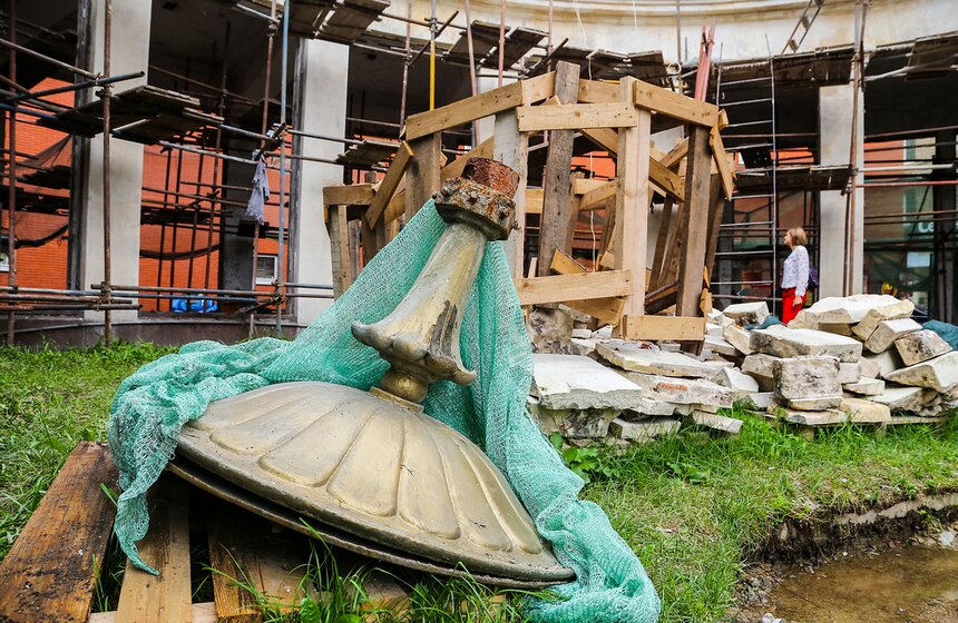 Реставрация фасадов станции метро "Сокол" 2 фото